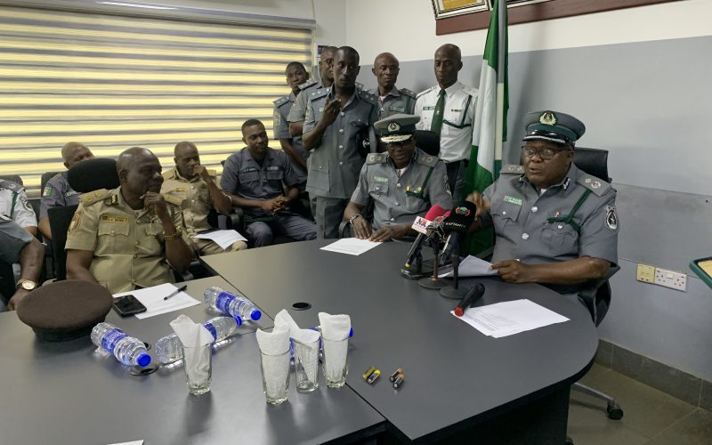 Change of Baton : Comptroller Makinde Hands over to Controller Shuaibu at Ogun 1 Area Command of NCS