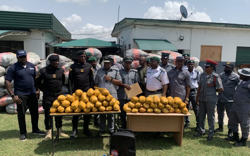 WMC Customs Hands Over 120 Sacks of Seized Cannabis Sativa Worth N704M to NDLEA